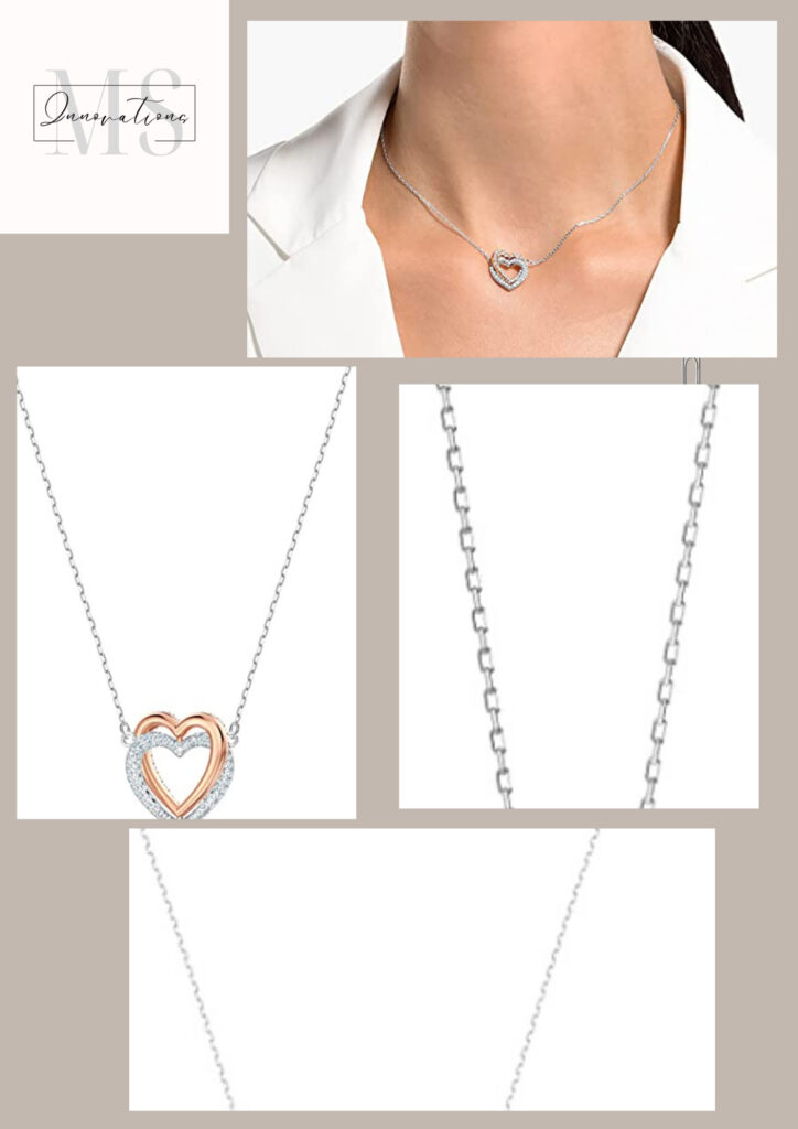 Top Best 1 Swarovski Heart Necklace Rose Gold-"Elegance in Rose Gold: Discover the Captivating Swarovski Heart Necklace"